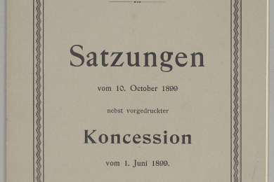 Titelblatt der Satzungen 