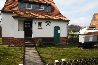 Ehemaliges Siedlungshaus mit den Ausstellungen des Fördergemeinschaft