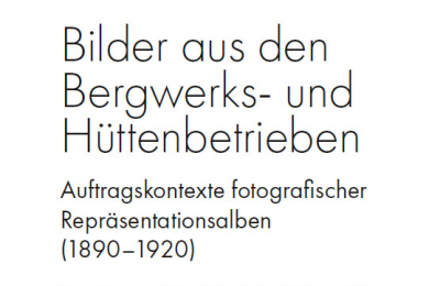 Das Veranstaltungsplakat zeigt unter dem Titel das historische Foto eines Abbaubetriebes unter Tage.