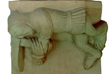 Abguss der Steinskulptur Nappian im Deutschen Bergbau-Museum Bochum