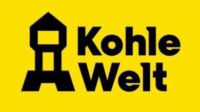 Das Logo zeigt einen stilisierten Förderturm und den Namenszug vor gelbem Hintergrund