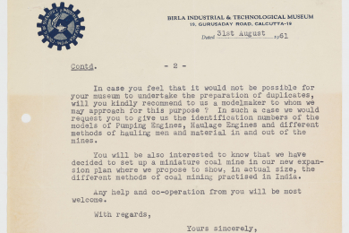 Brief von einem Museum in Indien an Winkelmann, zweite Seite