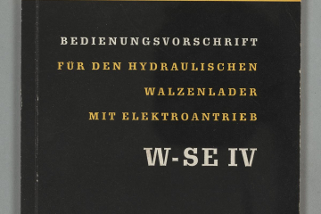 Das Titelbild der Bedienungsanleitung für den Walzenlader