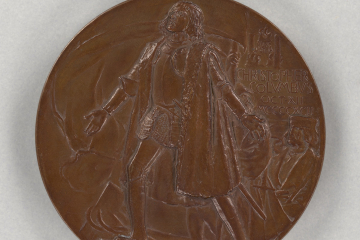 Das Bild zeigt eine Medaille aus Bronze