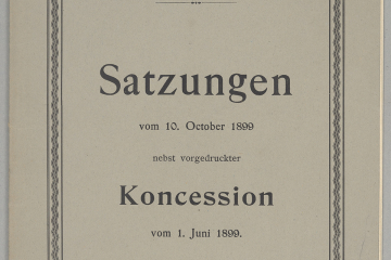 Titelblatt der Satzungen 