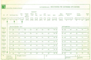Formular mit maschinenlesbar Informationen in mehreren Spalten