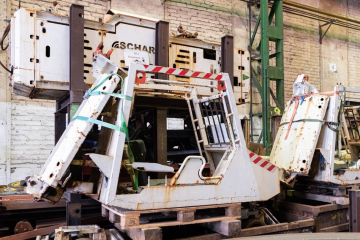 Blick auf technisches Objekt im Depot des Deutschen Bergbau-Museums Bochum