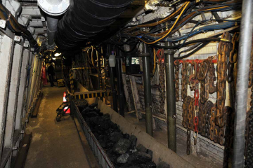 Blick in den Lehrstollen der Fördergemeinschaft für Bergmannstradition linker Niederrhein