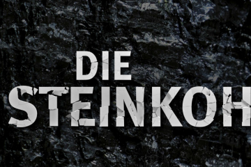 Grafik mit der Aufschrift Die Steinkohle vor schwarzem Hintergrund