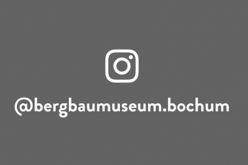 das Instagram-Symbol und Webadresse des Deutschen Bergbau-Museums Bochum